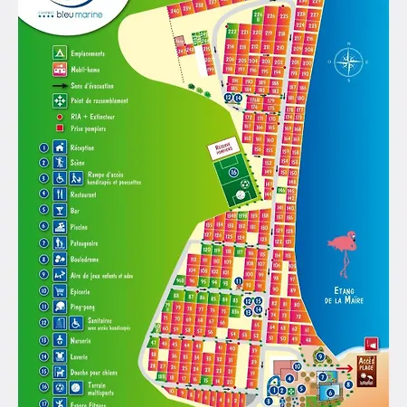 Campsite Mobil-home Au Camping Bleu Marine Serignan